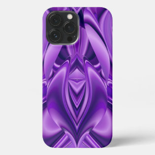 Etui iPhone 13 Pro Max Rêves arc-en-ciel à fleurs violettes