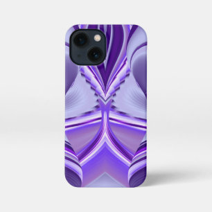 Etui iPhone 13 Mini Rêves arc-en-ciel à fleurs violettes
