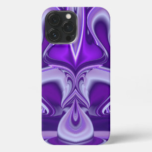 Etui iPhone 13 Pro Max Rêves arc-en-ciel à fleurs violettes