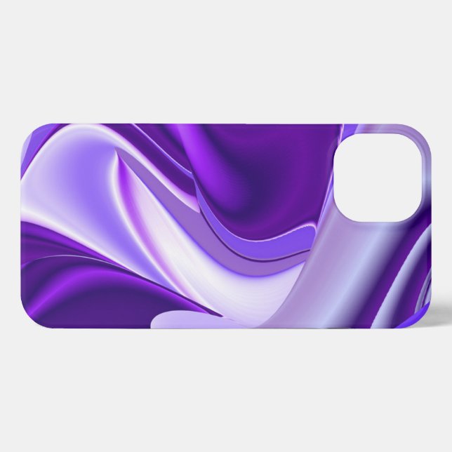 Coque iPhone Rêves arc-en-ciel à fleurs violettes (Verso Horizontal)