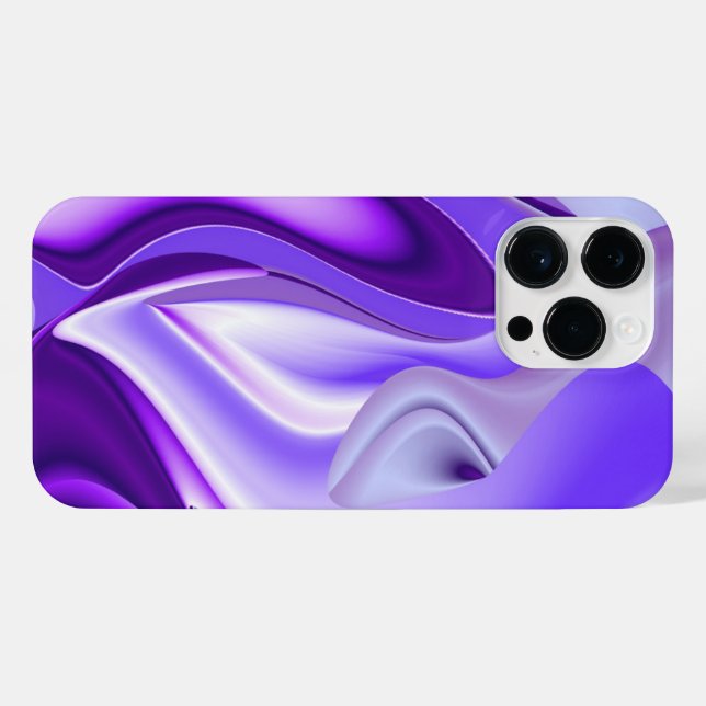 Coque iPhone Rêves arc-en-ciel à fleurs violettes (Verso Horizontal)