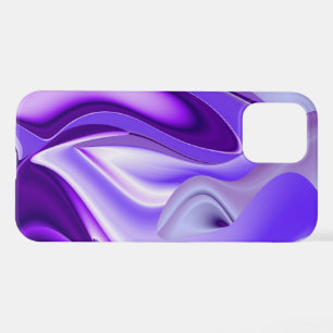 Coque iPhone 12 Rêves arc-en-ciel à fleurs violettes