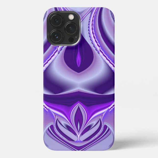 Coque iPhone Rêves arc-en-ciel à fleurs violettes (Verso)