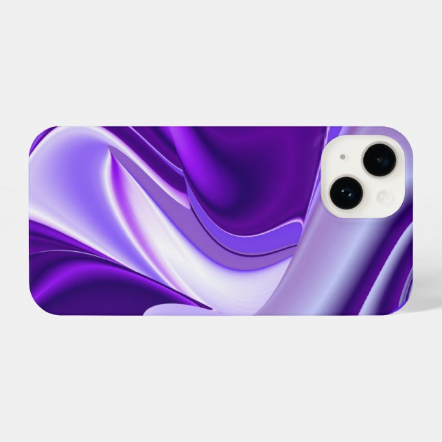 Coque iPhone Rêves arc-en-ciel à fleurs violettes (Verso Horizontal)