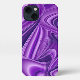 Etui iPhone 13 Rêves arc-en-ciel à fleurs violettes