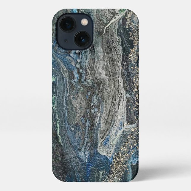 Coque iPhone Rêves de l'Océan'20 peinture abstraite Céramique (Verso)