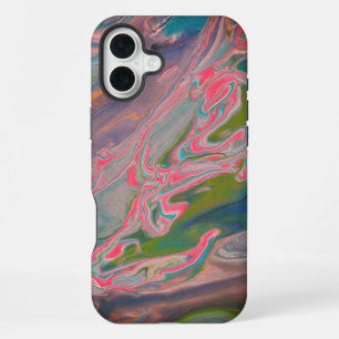 Coque iPhone 16 Plus Rivière des couleurs peinture de flux