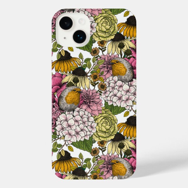 Coque iPhone Robins dans le jardin (Verso)
