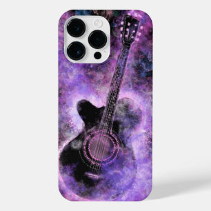 Coque Pour Pour iPhone 14 Pro Max Rock n Roll Guitare Purple I Love Music