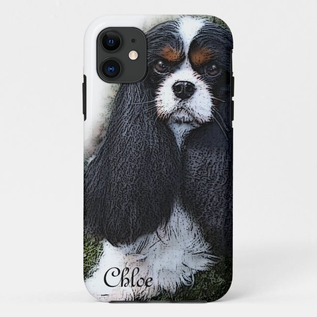 coque iphone, roi charles cavalier spaniel, iPhone (Dos)