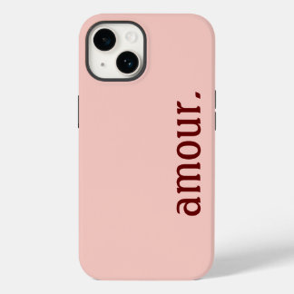 coque iPhone rose "Amour."