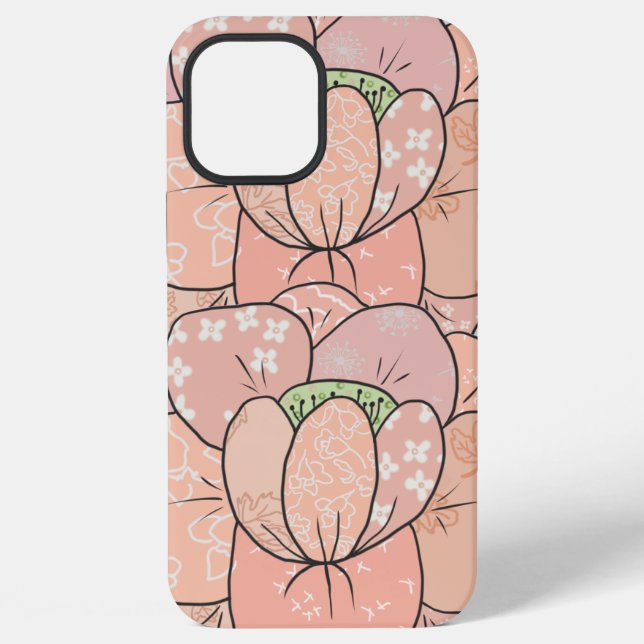 Coque iPhone rose d'abricot (Verso)