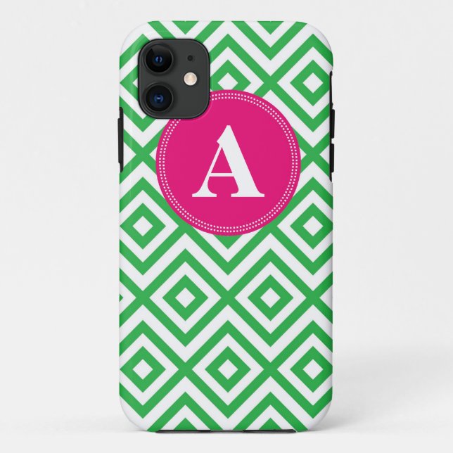 Coque iphone rose et vert de motif de très bon (Dos)
