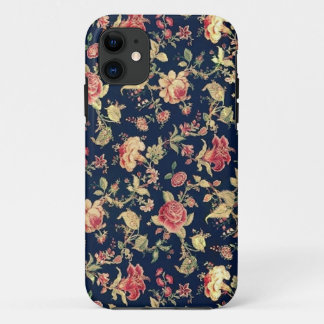 Coque iphone rose floral vintage élégant