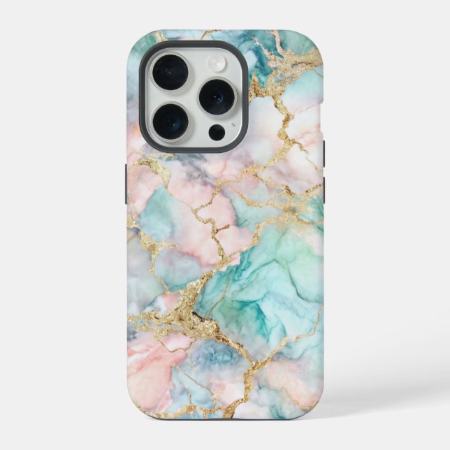 Coque iPhone Rose Gold Marble (Verso)