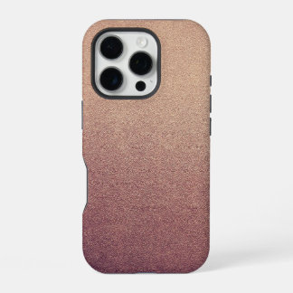 Coque iPhone 16 Pro Rose Gold Ombre Parties scintillant Sand Look rose