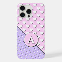 Rose, Lavande, Monogramme personnalisé