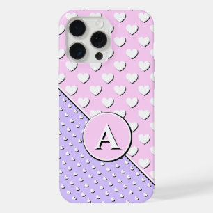Rose, Lavande, Monogramme personnalisé