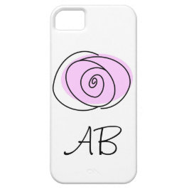 coque iphone rose Lilac 'Monogram'