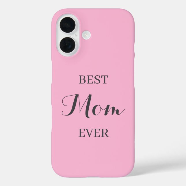 Coque iphone rose personnalisé - Nom personnalisé (Verso)