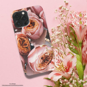 Etui iPhone 13 Pro Max Rose romantique OEuvre d'art photographique russe