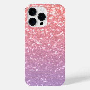 Coque Pour Pour iPhone 14 Pro Max Rose rose violet lavande faux pétille parties scin