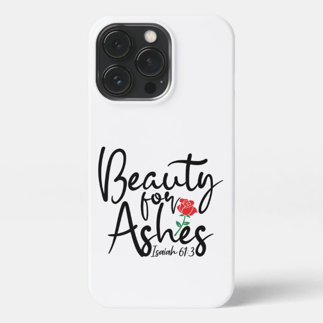 Coque iPhone Rose Rouge Beauté pour cendres Cellulaire (Verso)