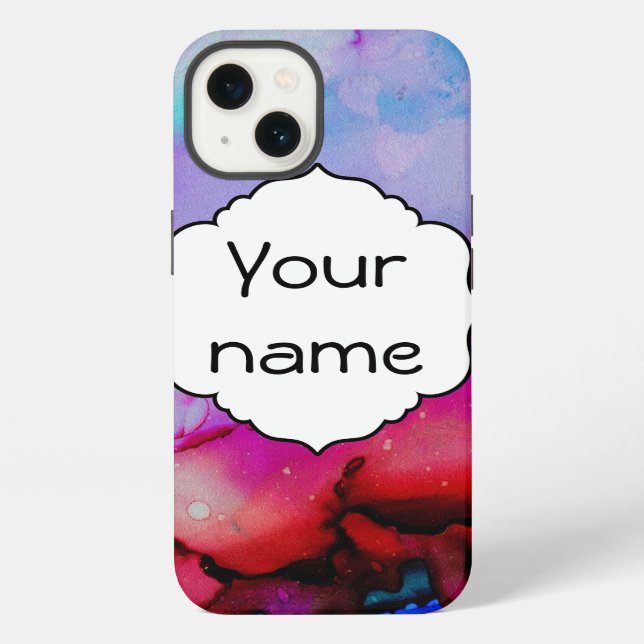 Coque iPhone Rose rouge violet vert (Verso)