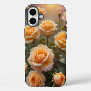 Coque iPhone 16 Plus Roses Jaune-Orange