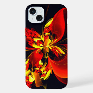 Rouge Jaune Floral Moderne Résumé Modèle Art #10