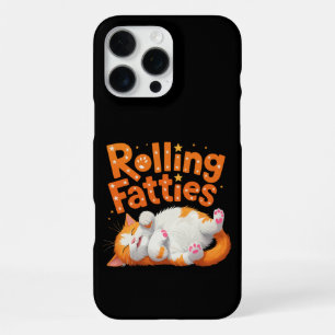 Coque iPhone 16 Pro Max Roulants Fatties Chat Drôle Mignon Amoureux des Ch