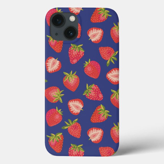 Coque iphone Royal Blue Strawberry (Verso)
