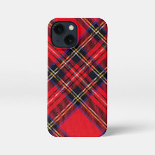 Etui iPhone 13 Mini Royal Stewart tartan rouge noir plaid