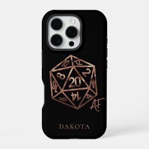 Coque iPhone 16 Pro RPG Crit AF   Rosegold Tabletop Roleplayer Dice
