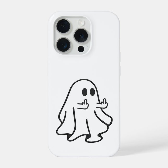 Coque iPhone Rude Ghost – Funny Offensive Halloween iPhone Case (Verso)