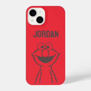 Coque Pour iPhone 14 Rue Sésame   Elmo Bright   Ajouter Votre Nom