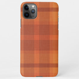 Coque iPhone 11Pro Max Rustique Orange Automne Plaid Tartan