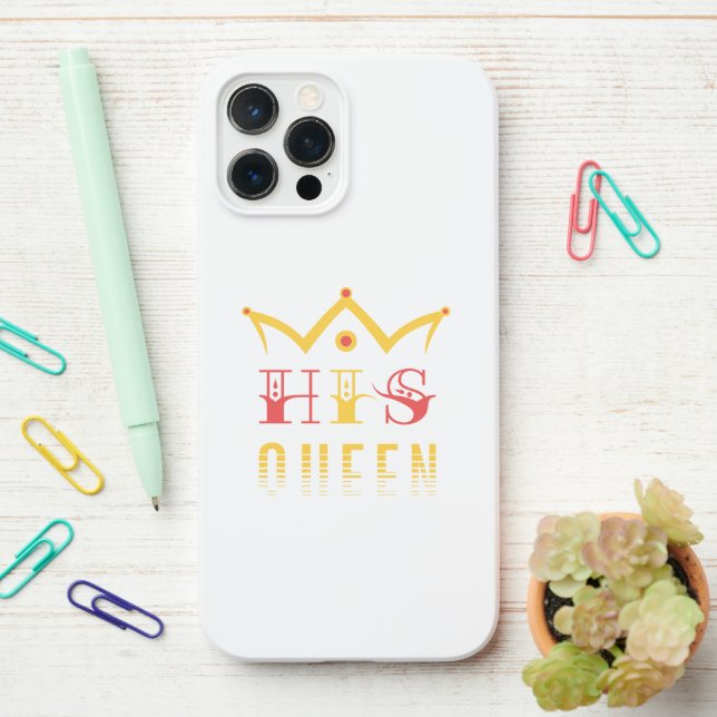 Coque iPhone Sa Reine (Sur le bureau)