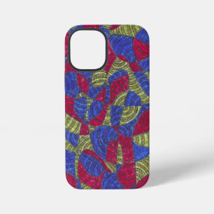 Coque iPhone 12 Mini Sahar Art abstrait coloré dessiné à la main pour