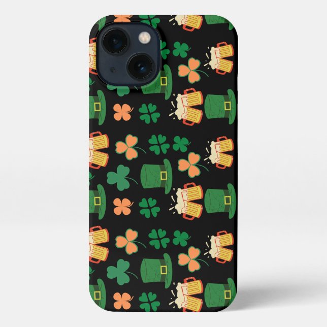 Coque iPhone Saint patrick's day celtic, irish bière drôle, cha (Verso)