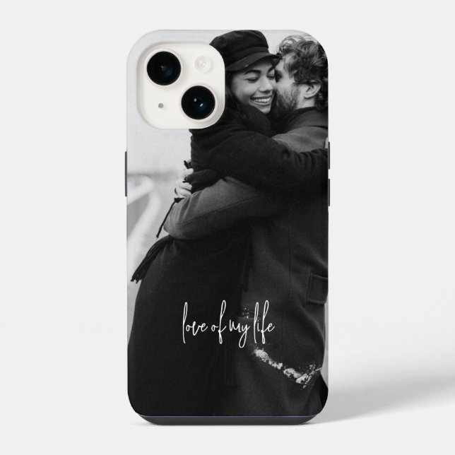 Coque iPhone Saint Valentin noir et blanc (Verso)