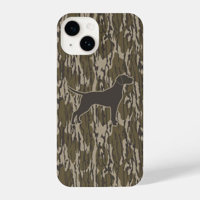 Coque iPhone Saison Chasse aux chiens Camo Chasseur Bottomland (Verso)