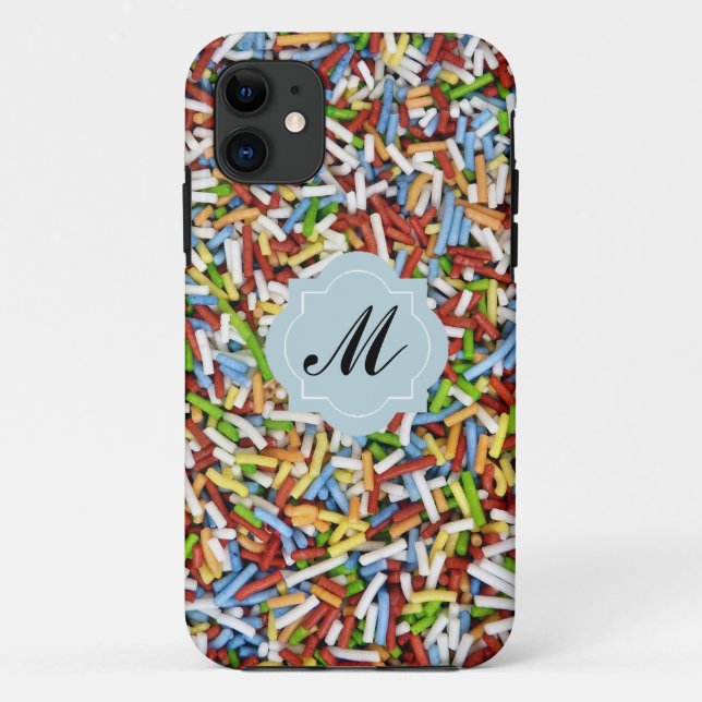coque iphone Saupoudrer de bonbons colorés Monogra (Dos)