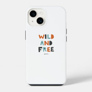 Coque Pour iPhone 14 Sauvage et Libre Lettres Doodle