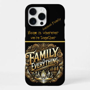 Coque iPhone 16 Pro Max Scène de feu de camp de plage de famille élégante 