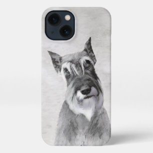 Etui iPhone 13 Schnauzer (géant) - Joli art original pour chien