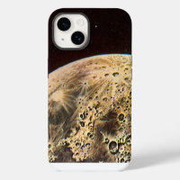 Science-fiction vintage, vaisseau spatial au-dessu