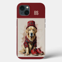 scottish landlord chien en kilt et casquette