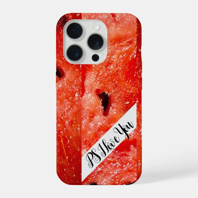Coque iPhone Script Abstrait Monogramme Lui PS Je t'aime (Verso)