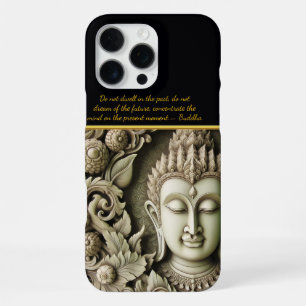 Coque iPhone 16 Pro Max Sculpture bouddhiste d'une figure sereine. IA géné